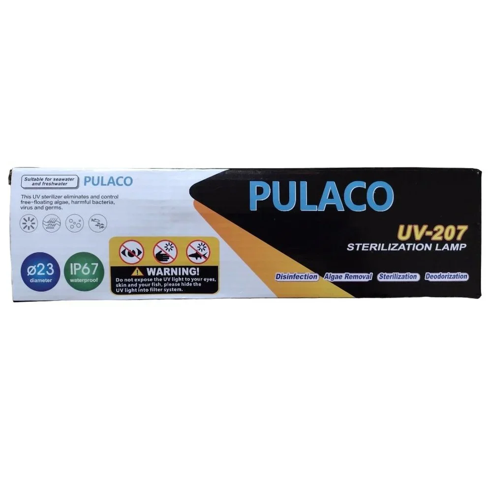 2-Pack PULACO UV-207 UV Light Aquarium Algae Clean Light Ultraviolet